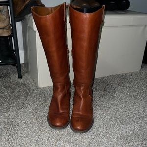 INC lightly worn brown tall boots. Below the knee. Size 8.5